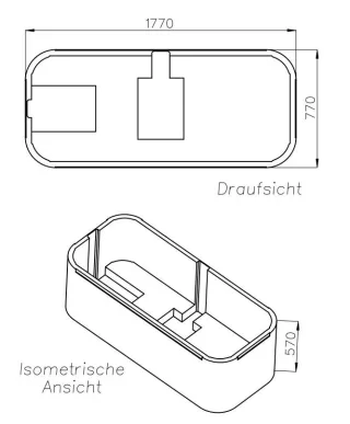 Neuesbad Wannenträger für GKI Zero Plus Oval 180x80 SW 85232