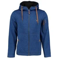 Tom Collins Strickfleecejacke Vazabi Herren Kapuzenjacke mit Hirsch-Stickerei auf der Brust