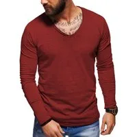 Style-Division Longsleeve SDJOLIET Basic V-Neck im Oversize-Look