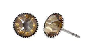 konplott - Ohrstecker - Black Jack gelb/braun
