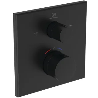 Ideal Standard Badethermostat UP Ceratherm C100 Rosette 157x157mm Silk Black, A8588XG A8588XG