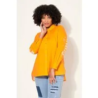 Angel of Style Longbluse Bluse oversized Rücken Statement-Druck