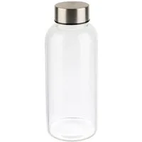 APS Trinkflasche EVERFILL, Glas, 0,4 Liter, Ø 6,5 cm, Höhe 18 cm, ideal für Wasser, Saft oder Getränke im Alltag und unterwegs