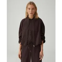 OPUS Jackenblazer JANICA in Twilloptik Weite Passform, ovaler Schnitt, Blousonkragen, schräge Eingrifftaschen