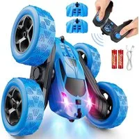Athlix Rennbahn-Auto Ferngesteuertes Auto, RC-Auto Spielzeug mit Fernbedienung 4WD Stunt, 360°-Flips, 25 Minuten Laufzeit, 50m Reichweite