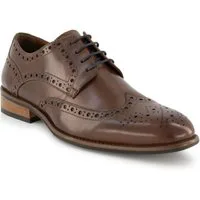 Prime Shoes Prime Shoes PEDRO Herren Budapester Glattleder Crust-Brown Schnürschuh