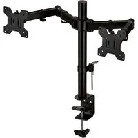 Tronic Monitor-Halterung Halter für 2 Bildschirme Tischbefestigung geeignet bis 71cm schwarz