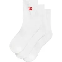Wilson Tennissocken Quarter Logo weiss Herren - 3 Paar