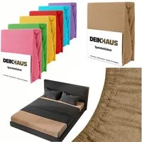 DH DEIN . HAUS Spannbettlaken Frottee SOFT, Baumwolle, Gummizug: rundum, (1 Stück), weich saugfähig atmungsaktiv Rundumgummi formstabil bis 20 cm