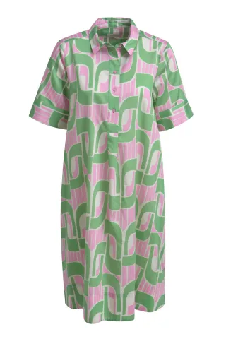 Milano Italy - shirtdress 1/2 sleeve orchid print - Gr. - 38