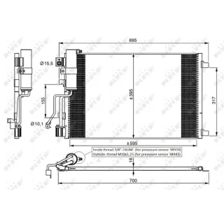 NRF Klimakondensator + Trockner Nissan Qashqai 1 35974