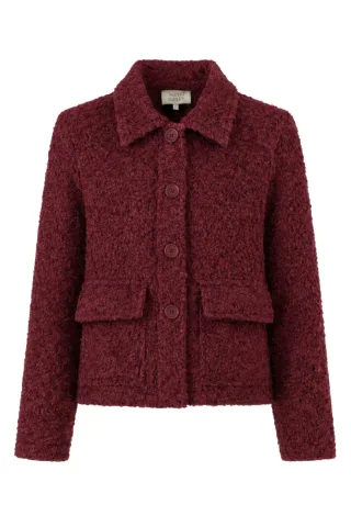 signe nature - Blazer in Wolloptik rot - Gr. - 36
