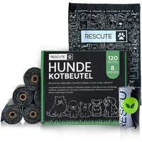 Rescute Hundekotbeutel Biologisch Abbaubar, Kompostierbar, 120 Gassibeutel