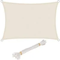 Woltu Sonnensegel, Sonnensegel Polyester Windschutz creme