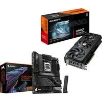 AMD Upgrade Radeon RX 9070 XT Gaming OC + X870E AORUS ELITE WIFI7, PC-Aufrüstkit schwarz