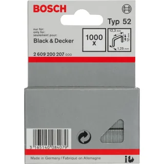 Bosch Flachdrahtklammer Typ 52, 12,3 x 1,25 x 12mm - 2609200207