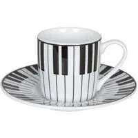 Könitz Espressotasse Piano Espresso mit Untertasse 85 ml, Porzellan