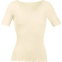 Nina Von C. Unterhemd Damen-Unterhemd, 1/2-Arm Wolle/Seide Uni