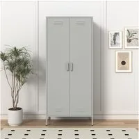 OTTO home Drehtürenschrank Kleiderschrank Schrank Metallschrank Mehrzweckschrank Siena Spind (in 4 Farben aus Metall) in der Höhe verstellbar, abschließbar Topseller Otto´s Choice