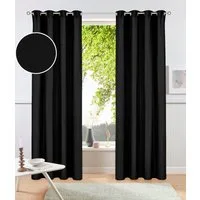 OTTO home Vorhang Raja (2 St), Ösen, blickdicht, Polyester, einfarbig, Einfache Montage, Pflegeleicht, Ösen, 2 er Pack, uni