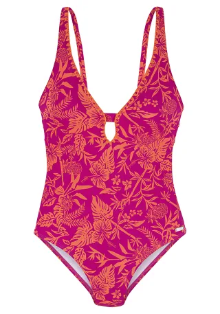 LASCANA - Venice Beach LM exkl. Sport Badeanzug berry-orange - Gr. - 36C