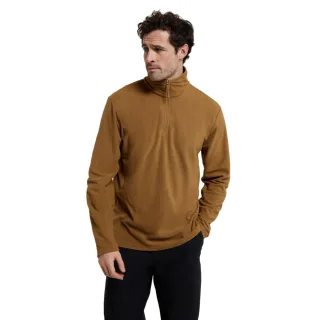 Mountain Warehouse - "Camber II" Fleece-Oberteil mit halbem Reißverschluss für Herren (Senf)