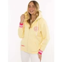 Zwillingsherz Kapuzensweatjacke "Smile Everyday ZH" Kapuze, Taschen, Langarm, Stickerei, Reißverschluss