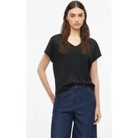s.Oliver Kurzarmshirt T-Shirt Strukturiertes V-Neck-T-Shirt im Relaxed Fit