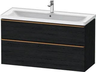 Duravit D-Neo Waschtischunterbau wandhängend Eiche Schwarz Matt 1184x452x625 mm - DE4391004160000 DE4391004160000