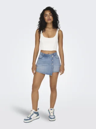ONLY - ONLLESLY REG LB DNM SKORT BJ NOOS Light Blue Denim - Gr. - XS