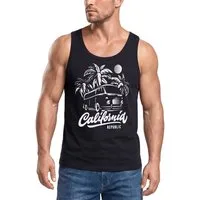 Neverless Tanktop Herren Tank-Top California Surf Retro Bus Abenteuer Urlaub Palmen mit Print