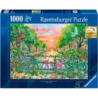 Ravensburger Puzzle Verträumte Fahrräder in Amsterdam, 1000 Puzzleteile, Made in Germany