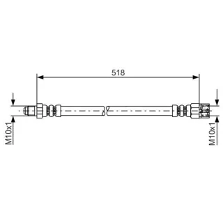Bosch Bremsschlauch hinten links Mercedes V-Klasse Vito
