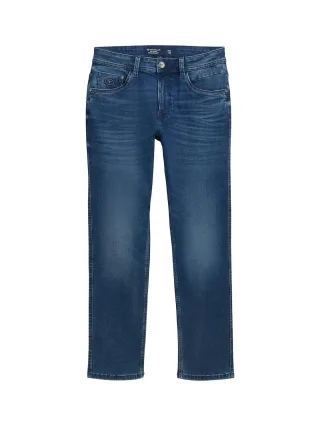 Tom Tailor - TTMARVIN STRAIGHT Jeans used dark stone blue denim - Gr. - 34