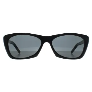 Saint Laurent Rectangle Womens Glänzend Schwarz Grau SL 613