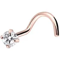 PIERCINGLINE Nasenpiercing Titan Nasenstecker Spirale EINGEFASSTER KRISTALL (Nasenstecker, 1-tlg)