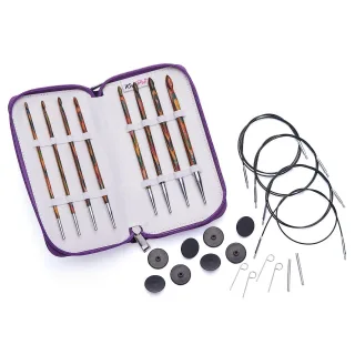 KnitPro Tunesisches Häkelnadel-Set "Symfonie", Birkenholz, Stärken: 3,5–8