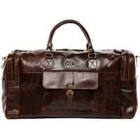 SID & VAIN Reisetasche YALE Weekender Handgepäck Schuhfach echt Leder, Reisetasche Duffle Reisegepäck Sporttasche Herren Damen braun