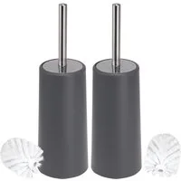 bremermann WC-Reinigungsbürste WC-Bürste Kunststoff 2er Set, grau, (2-tlg)