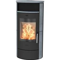 Fireplace Kaminofen »Piacenza Speckstein«, Exklusiv, Lieferung bis ins Wohnzimmer, 6,7 kW, Zeitbrand, mit verriegelbarer Holzlagerfachtür