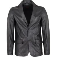 Lederjacke Claudio Echtleder Herren Lederjacke Sakko Lammnappa schwarz