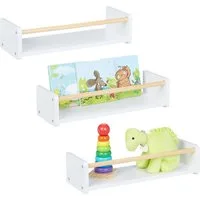 relaxdays Kinderregal Wand im 3er Set, 3-tlg.