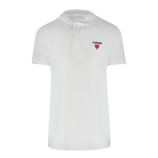 Love Moschino - Poloshirt für Herren, Baumwolle, kurzärmlig (Weiß)