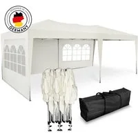 Kronenburg Partyzelt 3x6m wasserdicht - Gartenpavillon, Faltpavillon stabil, UV-Schutz 50+, mit 3 Seitenteilen