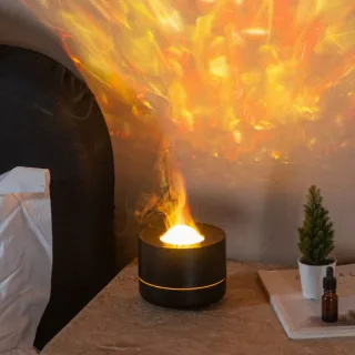Elfeland 4-in-1 Starry Sky Projector Night Lamp Aroma Diffuser Quiet Humidifier Desktop USB Plug-in Large Fog Volume Col
