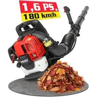 Hecht Benzin-Laubbläser mit Rückentragegurt bis 180 km/h, 1,7PS/1,25kW, 900m³/h, 43 cm³