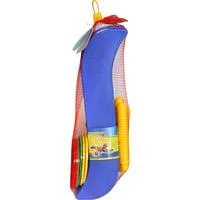 Ringwurfspiel mit fünf Stäben zum Spielen im Garten oder am Strand