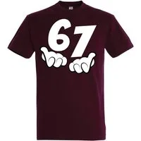 Youth Designz Print-Shirt Herren T-Shirt "67" lustig Fun-Print Statement Geschenk Trend mit witzigen und humorvollen Aufdruck als Geschenk für Männer