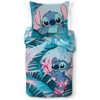 Disney Kinderbettwäsche Disney Lilo & Stitch Bettbezug-Set 135x200 cm + Kissenbezug 80x80 cm, Washed Cotton, 2 teilig, 100 % Baumwolle, maschinenwaschbar, wendbar
