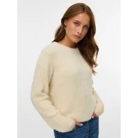 Vero Moda Strickpullover VMPUFF LS O-NECK PULLOVER BOO Materialmix